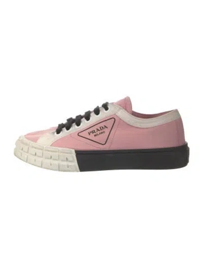 Pre-owned Prada Colorblock Pattern Sneakers In Pink