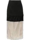 PRADA COLOUR-BLOCK PENCIL SKIRT