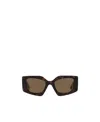 Prada Eyewear Rectangular Frame Sunglasses In Brown