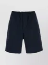 Prada Comfortable Bermuda Shorts Elastic Waistband In Blue