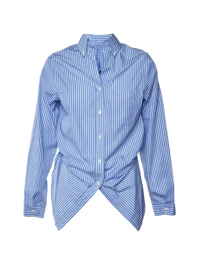 Pre-owned Prada Comic-print Button-down Shirt In Blue