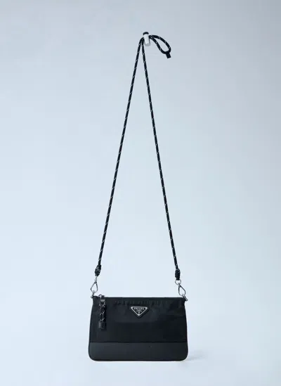 Prada Compact Crossbody Bag In Black