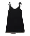 Prada Compact Sablé Mini-dress In Black