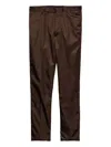 Prada Concealed-fly Trousers In Brown