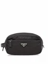Prada Contenitori Tessuto+saffiano In Black