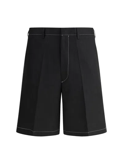 PRADA CONTRAST STITCHING SHORTS