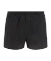 Prada Contrast Stitching Swim Shorts In Black