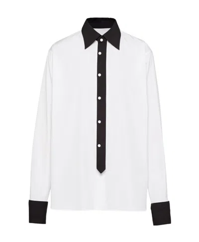 PRADA PRADA BUTTON DOWN STRAIGHT HEM SHIRT