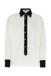 Prada White Poplin Oversize Shirt In White
