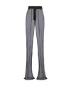 Prada Black Semi-sheer Flared Trousers In Black