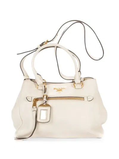 Pre-owned Prada Convertible Tote Bag In White