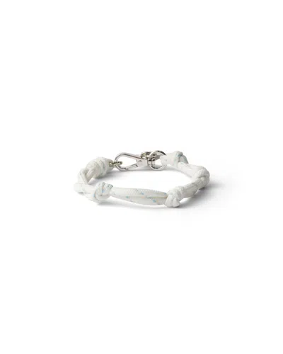 Prada Cord Bracelet In Gray