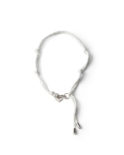 Prada Halskette Aus Kordel In Gray