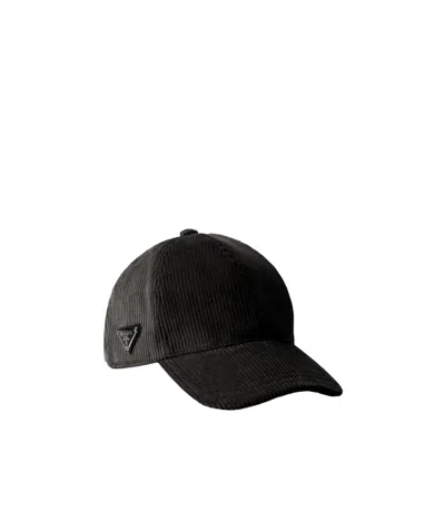Prada Corduroy Baseball Cap In Black