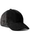 Prada Triangle Logo Washed Canvas Baseball Cap In Black