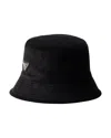 Prada Corduroy Bucket Hat In Black