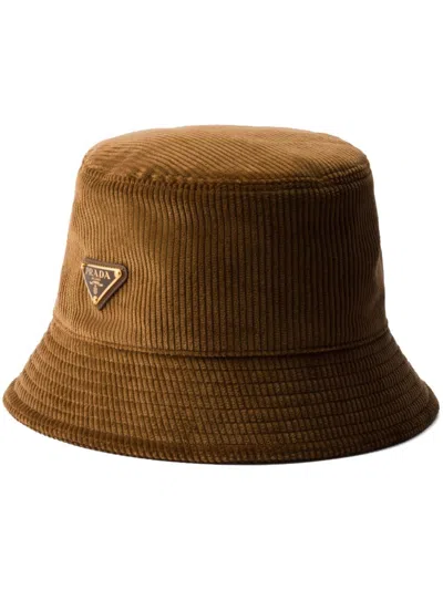 PRADA CORDUROY BUCKET HAT