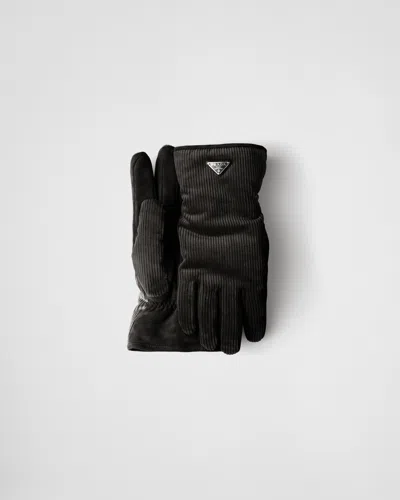 PRADA CORDUROY GLOVES