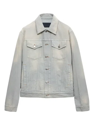 Prada Corduroy Blouson Jacket In Blue