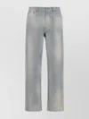 Prada Corduroy Mid-waist Straight Hem Trousers In Gray
