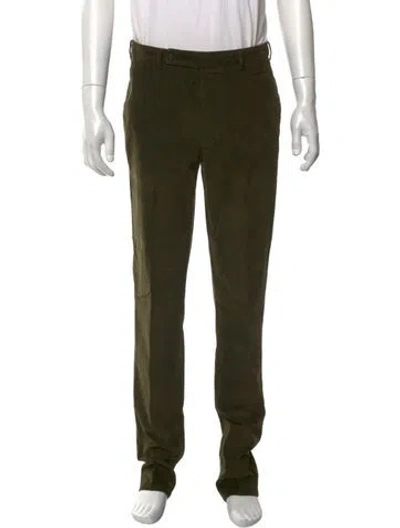 Pre-owned Prada Corduroy Pants In Green