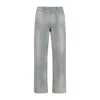 Prada Corduroy Mid-waist Straight Hem Trousers In Gray