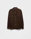 Prada Hemd Aus Cord In Brown