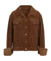 Prada Corduroy Shirt Jacket In Caramel Color