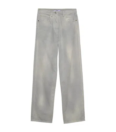Prada Corduroy Straight Jeans In Gray