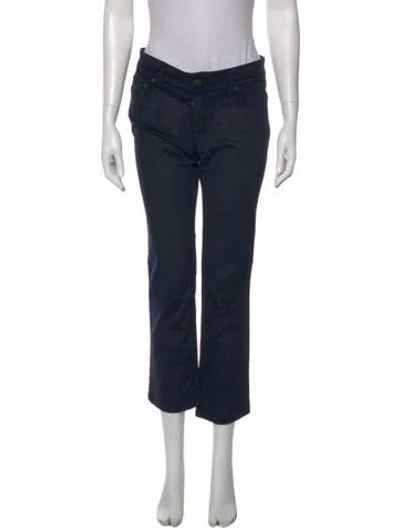 Pre-owned Prada Corduroy Straight Leg Pants In Blue
