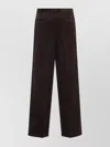 Prada Corduroy Straight Leg Trousers Pockets In Brown