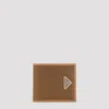Prada Cork Brown Calf Leather Wallet In Brown