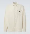 Prada Shirts With Long Sleeves And Chest Pocket In Beige