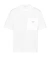 Prada Re-nylon And Jersey T-shirt In White