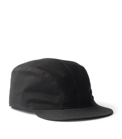 Prada Cotton Baseball Cap In Black