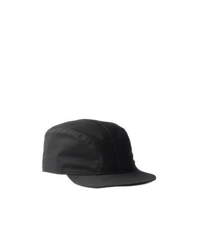 Prada Cotton Baseball Cap In Black