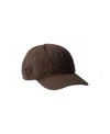 Prada Cotton Baseball Cap In Brown