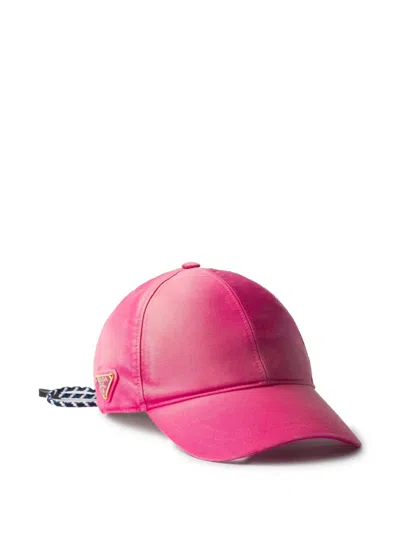 Prada Baseballkappe Aus Baumwolle In Tamarindenrosa