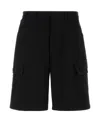 Prada Black Drill Bermuda Shorts
