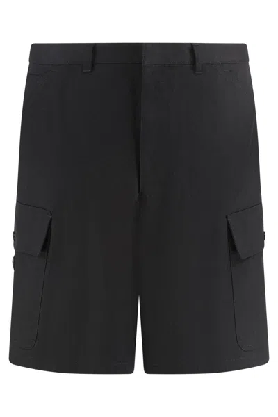 Prada Cotton Bermuda Shorts In Black