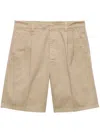 Prada Cotton Bermuda Shorts In Beige