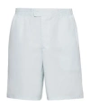 Prada Elasticated Waistband Shorts In Blue