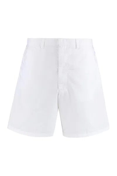 Prada Cotton Bermuda Shorts In White
