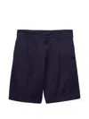 Prada Cotton Bermudas In Blue