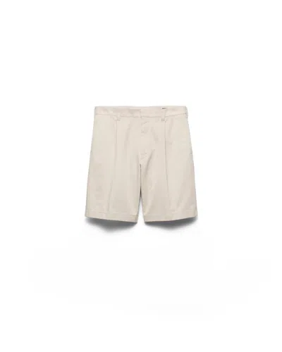Prada Cotton Bermudas In Green
