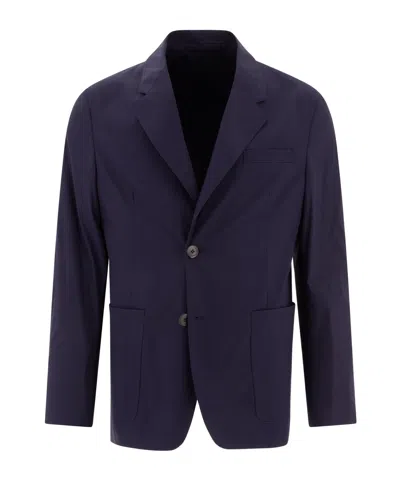 PRADA SINGLE-BREASTED COTTON BLEND JACKET