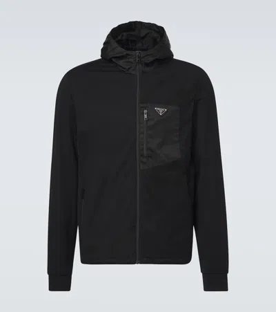 Prada Cotton-blend Jacket In Black