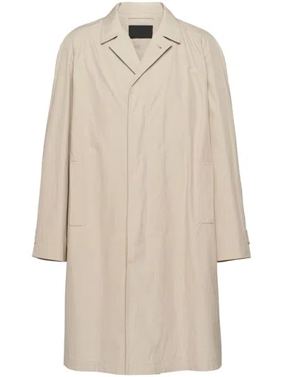 PRADA PRADA COTTON-BLEND OVERCOAT CLOTHING