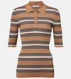Prada Cotton-blend Polo Sweater In Multi
