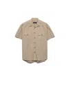 Prada Cotton-blend Shirt In Gray